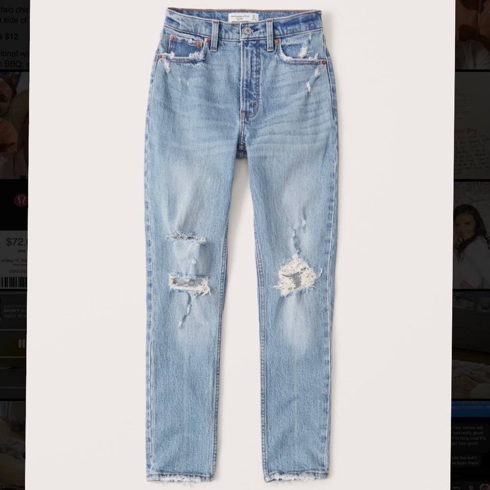 Abercrombie Skinny High Rise Jeans Vintage Wash
